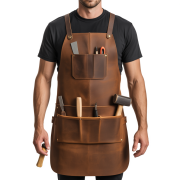 Chestnut Steel Mark Woodworker Leather Apron