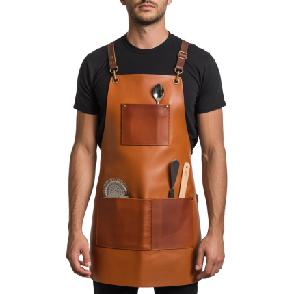 Driftwood Razor Fade Bartender Leather Apron
