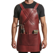 Maroon Blade Volt Welding Leather Apron