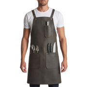Carbon Flame Whisk Cooking Leather Apron