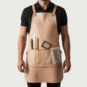 Mocha Edge Trace Woodworker Leather Apron