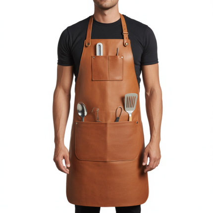 Driftwood Flame Stir Cooking Leather Apron