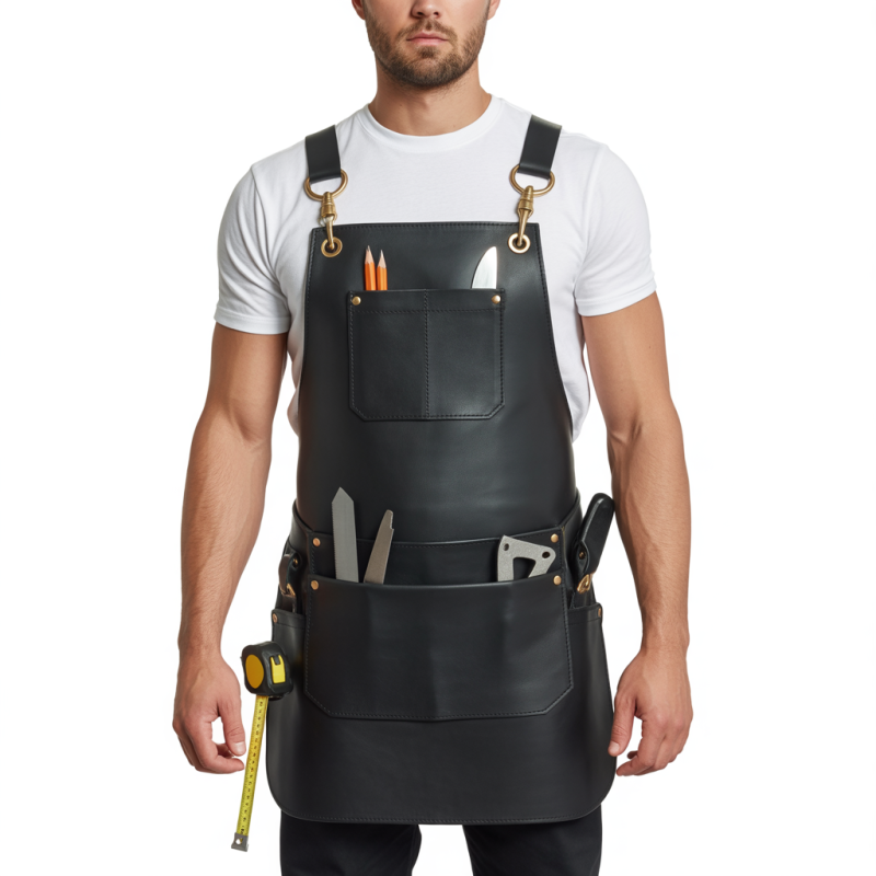 Black Edge Hollow Woodworker Leather Apron