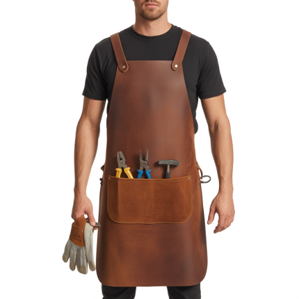 Sandstone Iron Form Woodworker Leather Apron