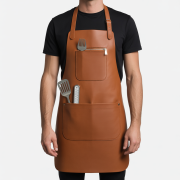 Rustic Knife Chop Cooking Leather Apron