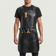 Black Iron Shield Welding Leather Apron