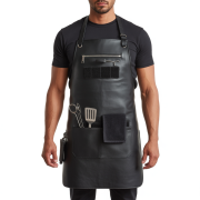 Black Edge Roast BBQ Leather Apron