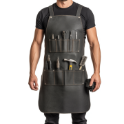 Charcoal Black Blade Spark Welding Leather Apron