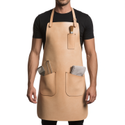 Natural Iron Blaze BBQ Leather Apron