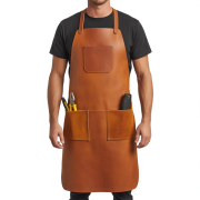 Mahogany Iron Grip Welding Leather Apron