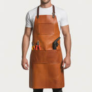 Dusty Brown Edge Glow Welding Leather Apron