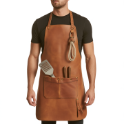 Dark Tan Smoke Trail BBQ Leather Apron
