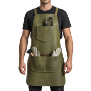 Olive Iron Surge Welding Leather Apron