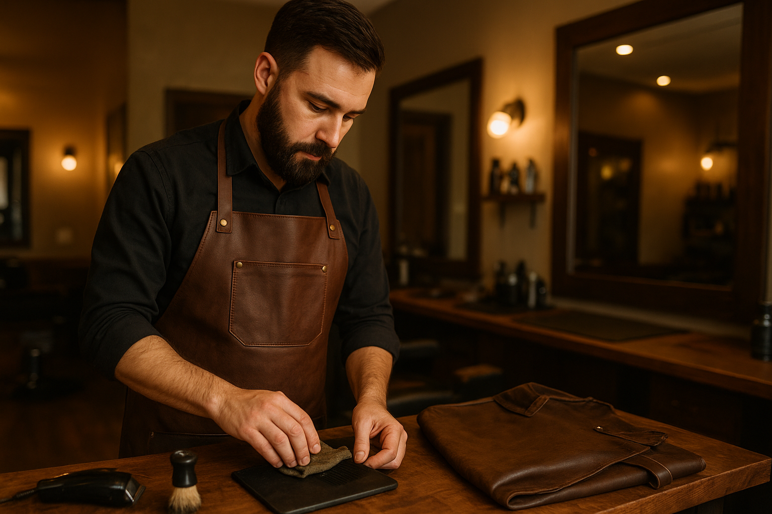 How to Clean a Barber Apron