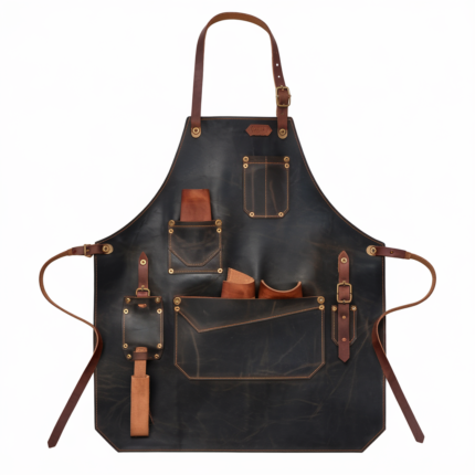 Tavern Royale Crazy Horse Leather Bar Apron – Durable & Sophisticated