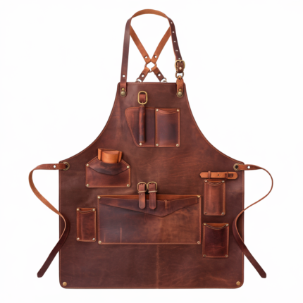PourMaster Pro Leather Bar Apron – Handcrafted for Excellence