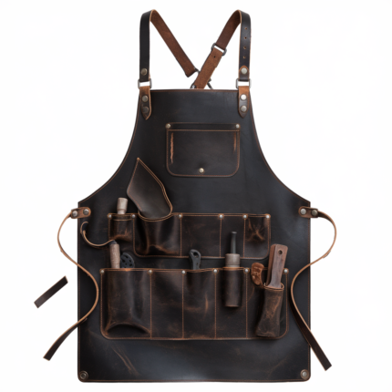 Stormhide Premium Crazy Horse Leather Blacksmith Apron – Heavy Duty