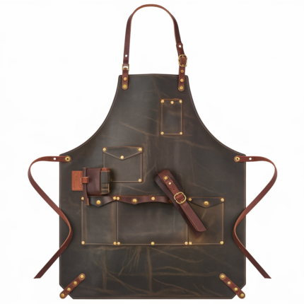 Baron's Reserve Crazy Horse Leather Bartender Apron – Style & Durability