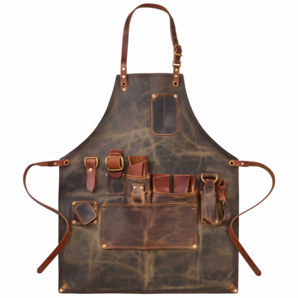 HeritageCraft Premium Leather Bar Apron