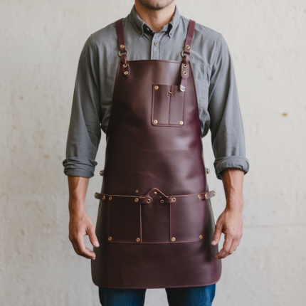 Stonewood Elite Crazy Horse Leather Apron | Maroon