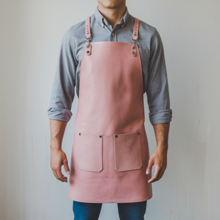 Evercraft Pink Crazy Horse Leather Blacksmith Apron – Heavy Duty