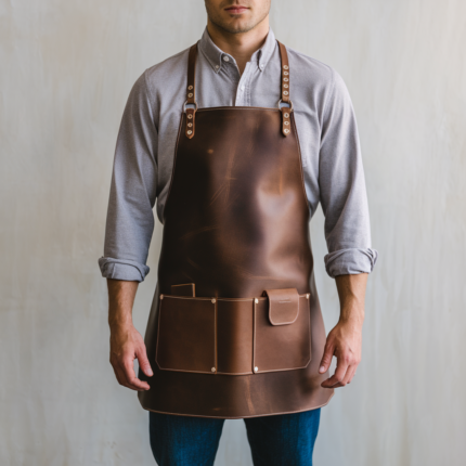 Imperial Maker Brown Crazy Horse Leather Apron