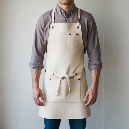 Timberline Heritage Crazy Horse Leather Apron | White