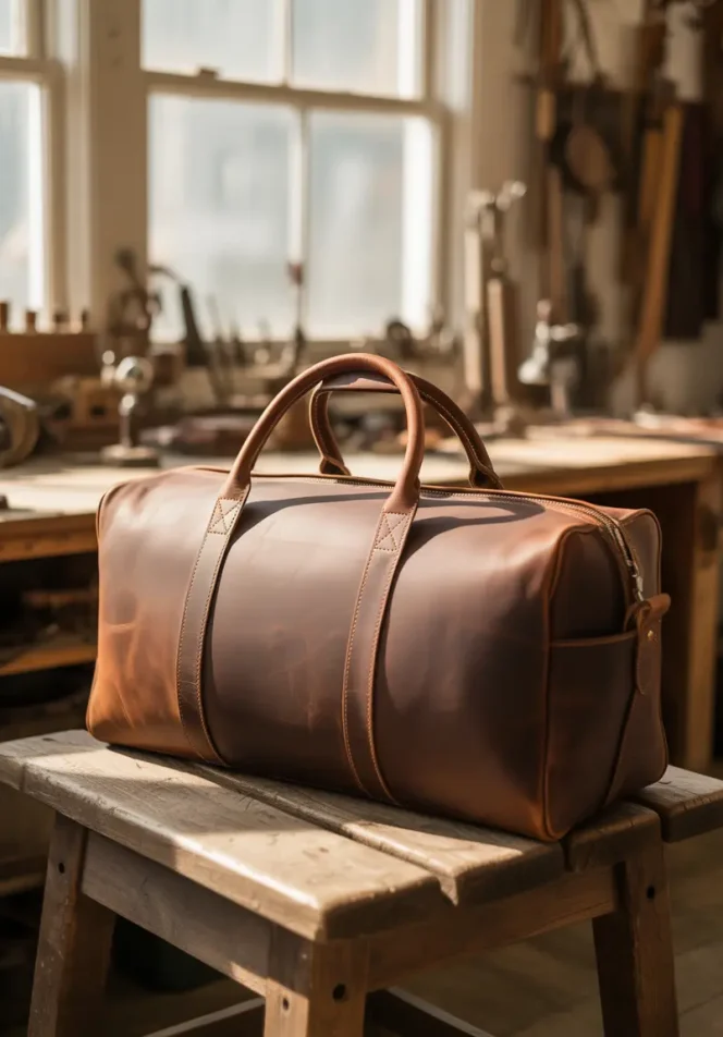 a-photograph-of-a-full-grain-leather-duf_zvyEMQxGRSST7iK11fx4GQ_8OOjxTZ0Q3KvaLGfBHhjfA